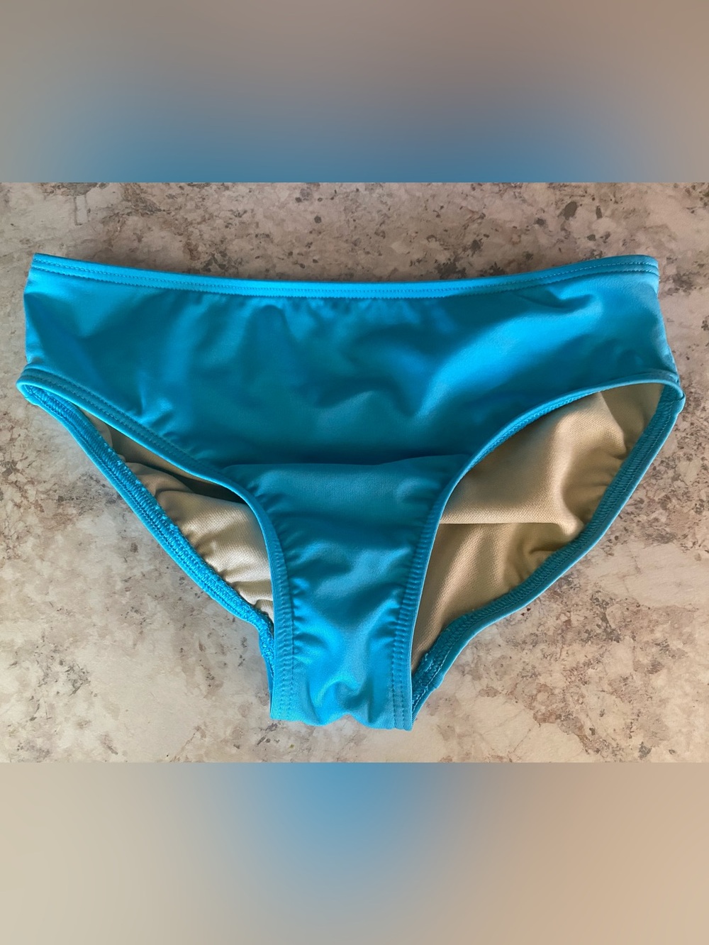 Girls Lands' End Teal Swim Bottoms, Sz. 10-12 Slim